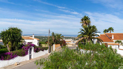 View of the sea from the terrace