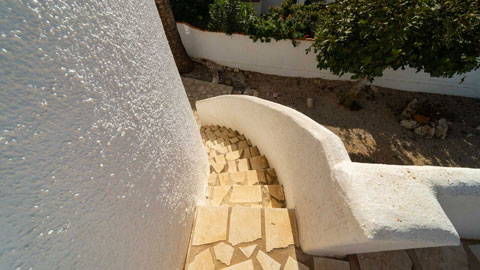 Stairs to the terrace